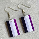 Asexual Flag Acrylic Dangle Earrings